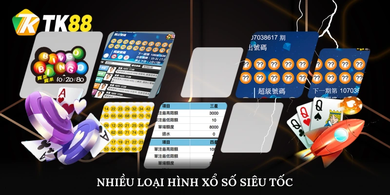 Nhiều loại hình xổ số siêu tốc được lô thủ yêu thích