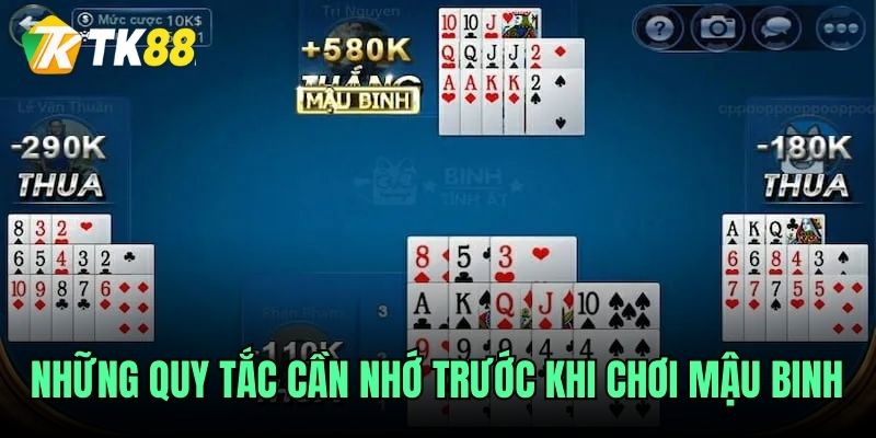Những quy tắc cần nhớ trong luật chơi Mậu Binh online